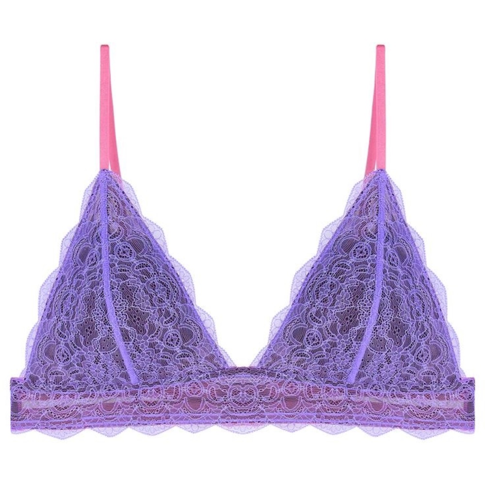 Dora Larsen Savannah lace padded triangle bra - NWT